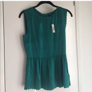 Madewell Emerald Silk Blouse